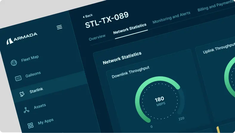 Starlink dashboard: Commander Connect from Armada